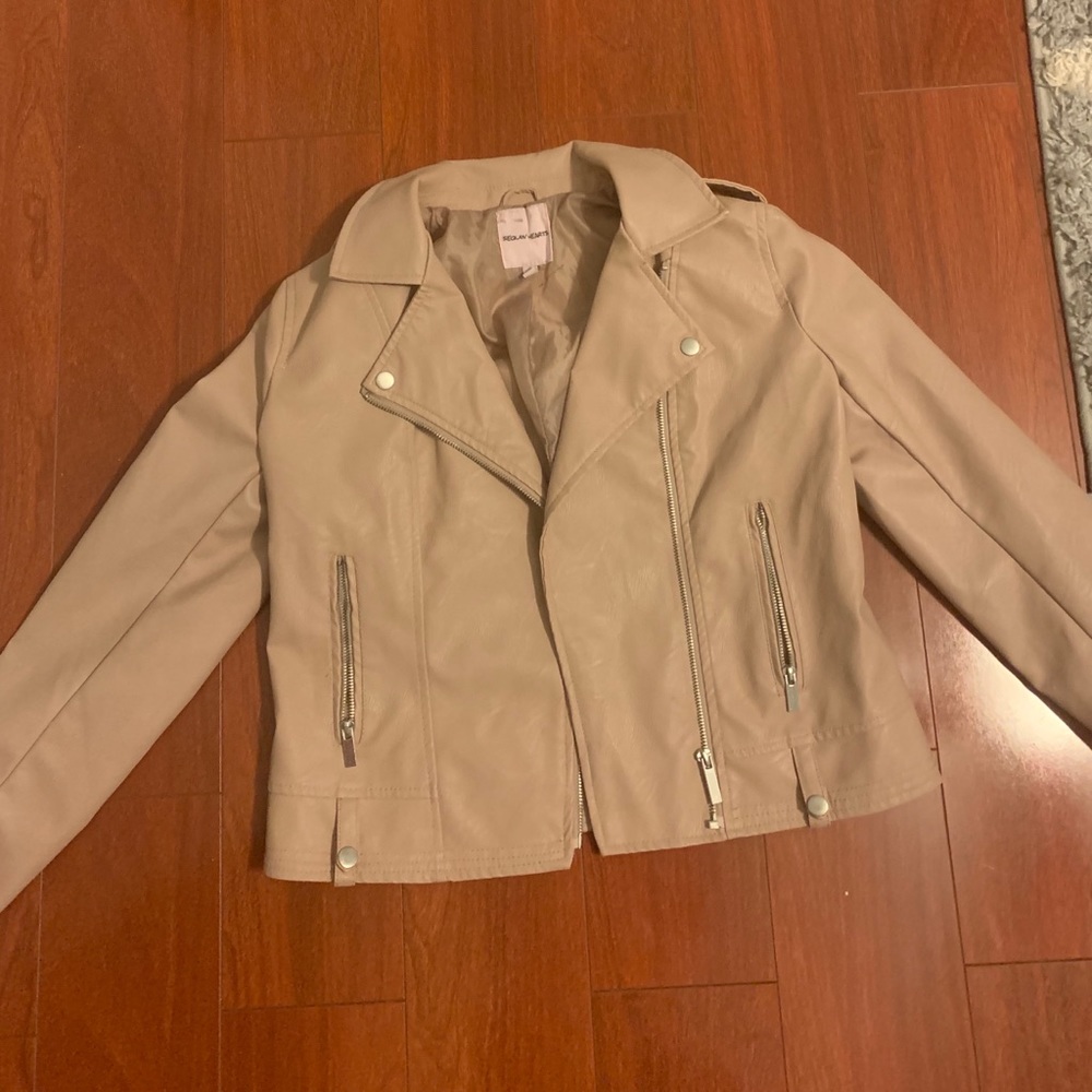 Pink leather jacket